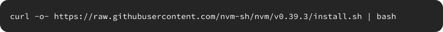 Download and install NVM
