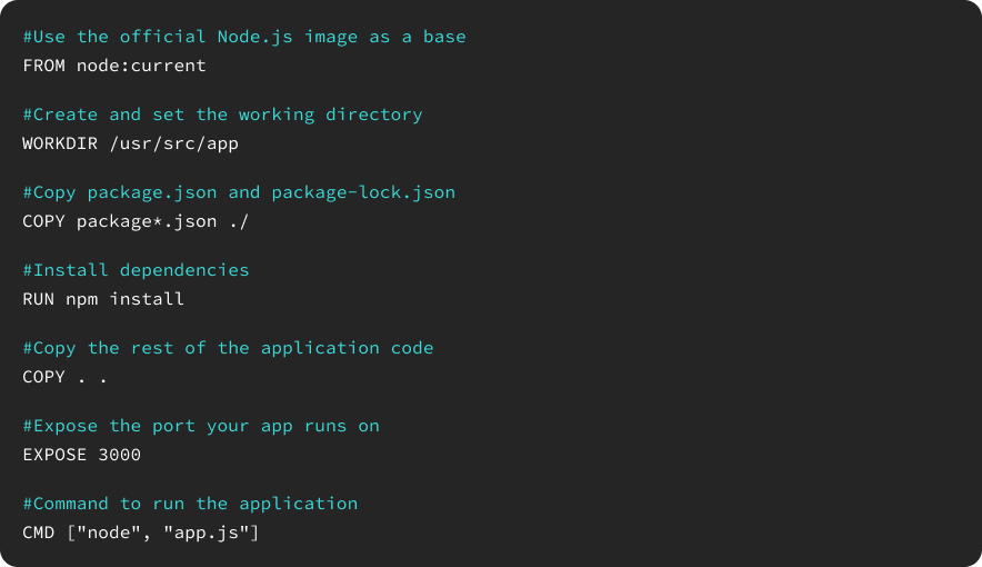 For custom image, create Dockerfile