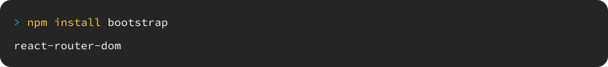 npm install bootstrap