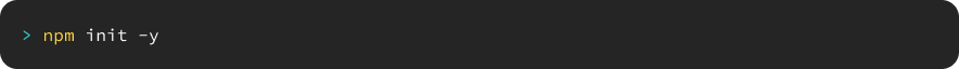 new Node.js project