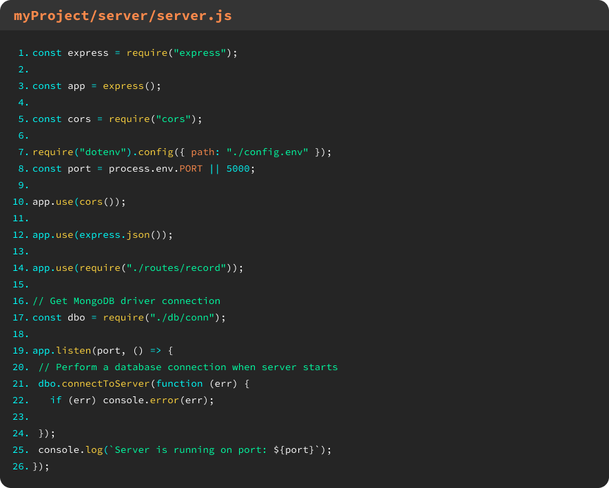 Build Node.js Express server