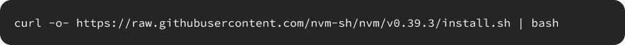 Download and install NVM