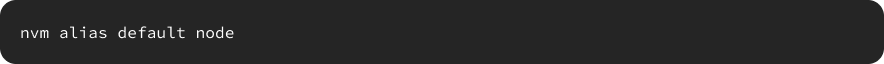 Set the default Node.js version